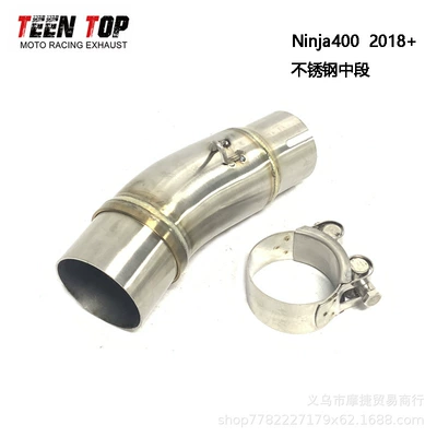 Exhaust manifold — Modification Mid-Section Zx6R/Zx10R/Zx14R/Z1000Sx/Z900 - ninja400-stainless-steel-mid-section-18