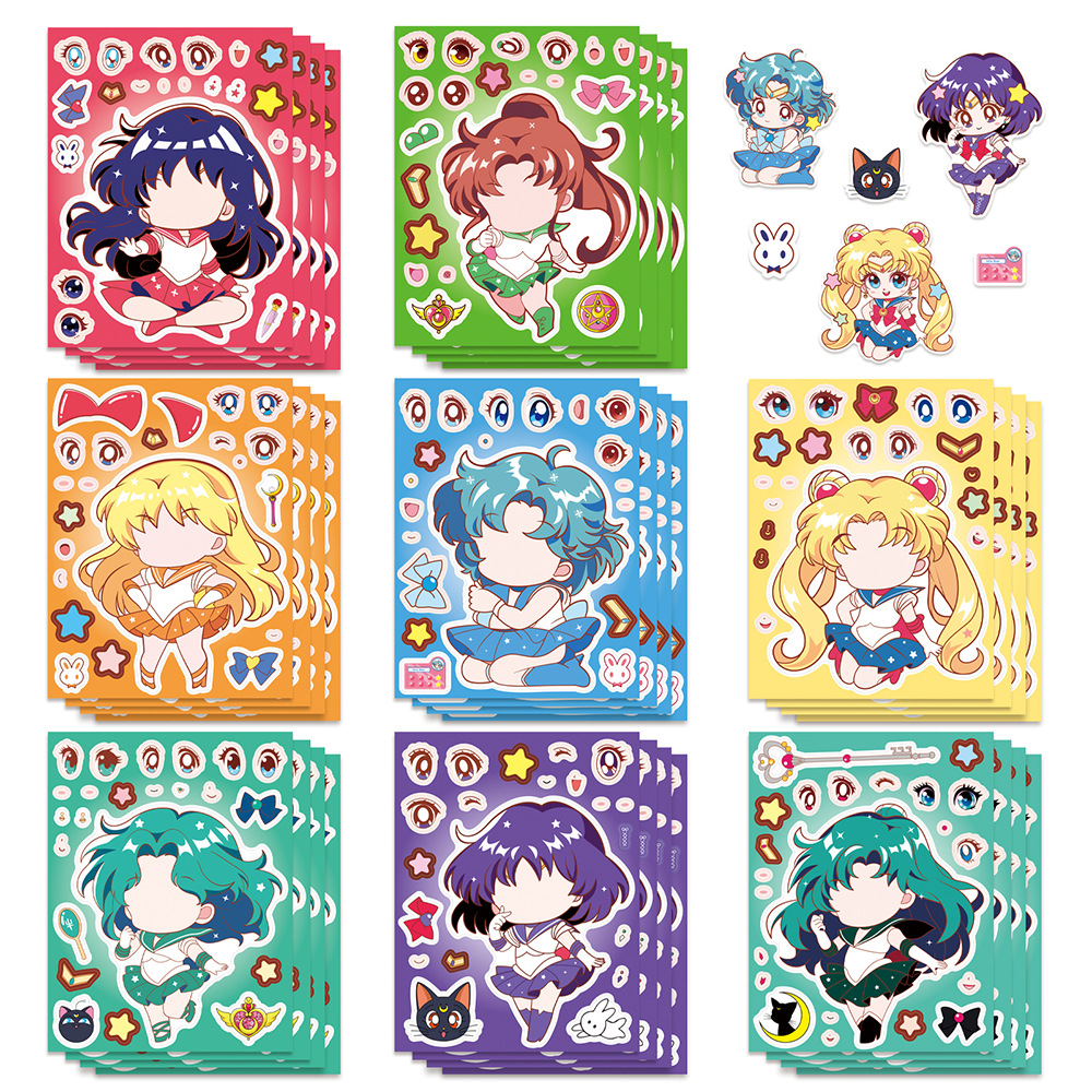 Brainteaser, sticker, children's suitcase, Sailor Moon