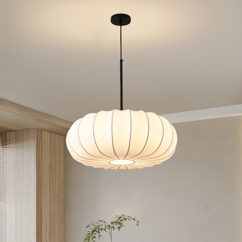 Diseñador italiano de seda lámpara de restaurante lámpara de sala de estar creativa estilo japonés luces de dormitorio de estudio L259
