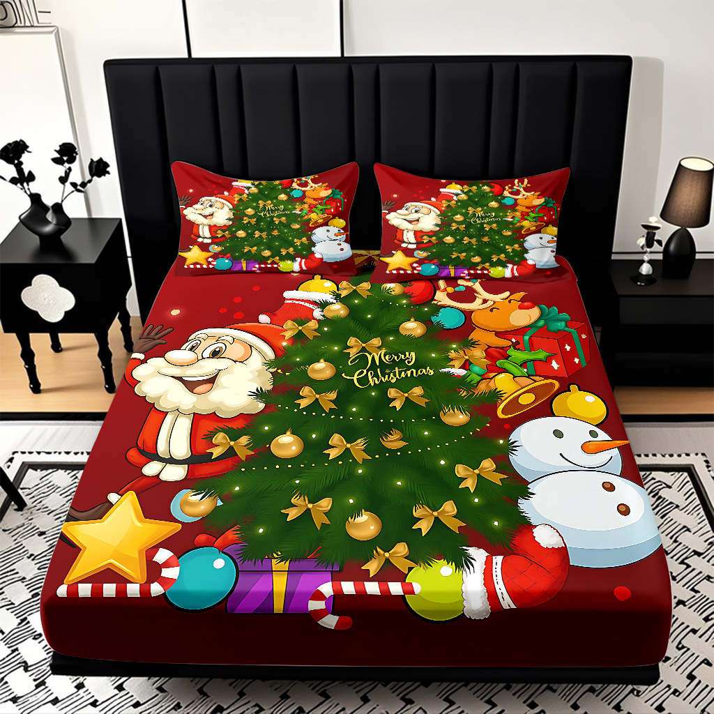 TEMU / JIT Navidad impresión digital cama Kasa Kit suave transpirable impresión digital de alta definición para diseñar