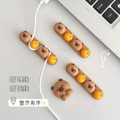 3D立体パンダのエンドウ豆理線器の充電データ線は固定巻線器のイヤホン線整理ハブを収納します。