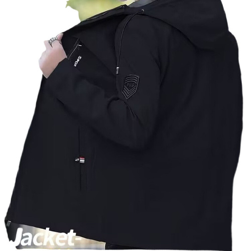 Men's Winter Cotton Jacket with Fleece and Thickening, Mid-Youth Winter Outfit, Long-Sleeved Cotton Puffer Jacket, Warm and Cold-Proof Men
