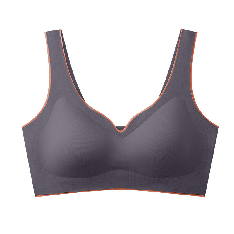 Lingería de látex tailandés de mujeres sin marcas deportivas belleza de espalda sin anillo de acero pechos pequeños colapse pecho chaleco tipo sostén de sueño image 9