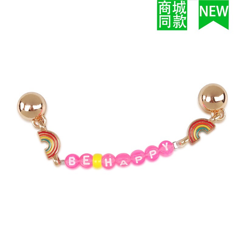 クロスボーダー卸売新しいクロックスアクセサリー靴バックル金属レターチェーン適応クロス靴花 DIY アクセサリー|undefined