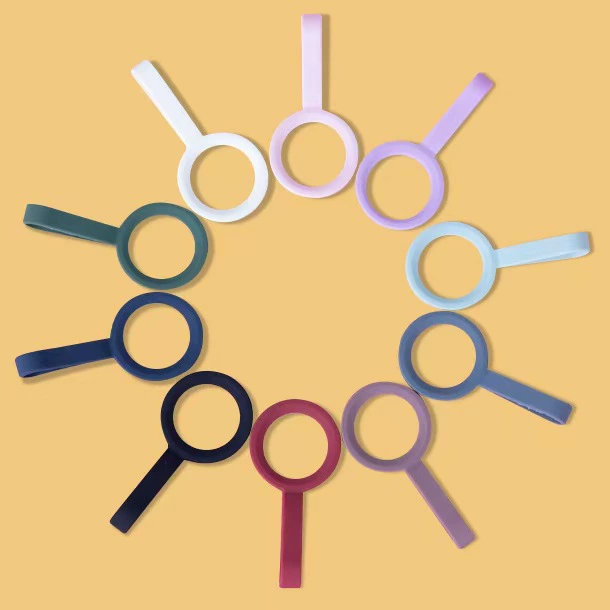 Оптовая продажа от производителя: бутылка с узким горлышком и силиконовой ручкой, изолированная ручка для бутылки, эластичный портативный спортивный аксессуар для бутылок в американском стиле.