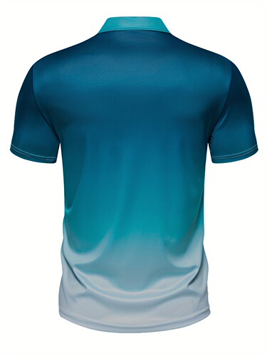 Summer Gradient Golf T Shirt men's Gradient Color Golf S