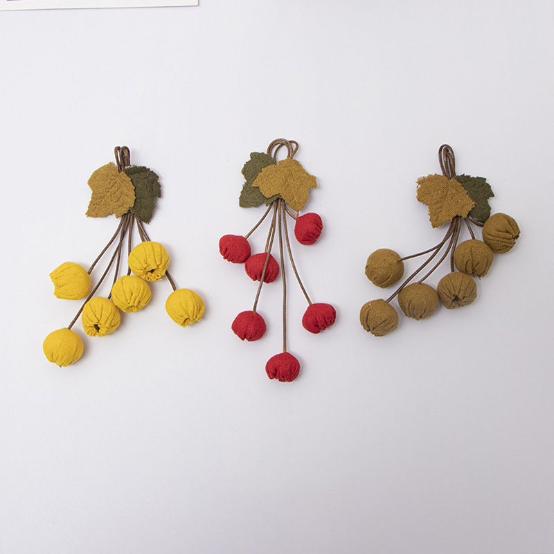 胸花森系小清新布艺山楂果实花朵毛衣配饰大衣西装礼服别针胸针女