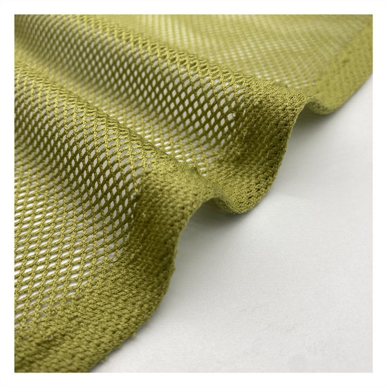 Spot supply of polyester 75D low elastic Four Corners 2x 2 rhombus mesh fabric school uniform sportswear lining cloth square mesh fabric