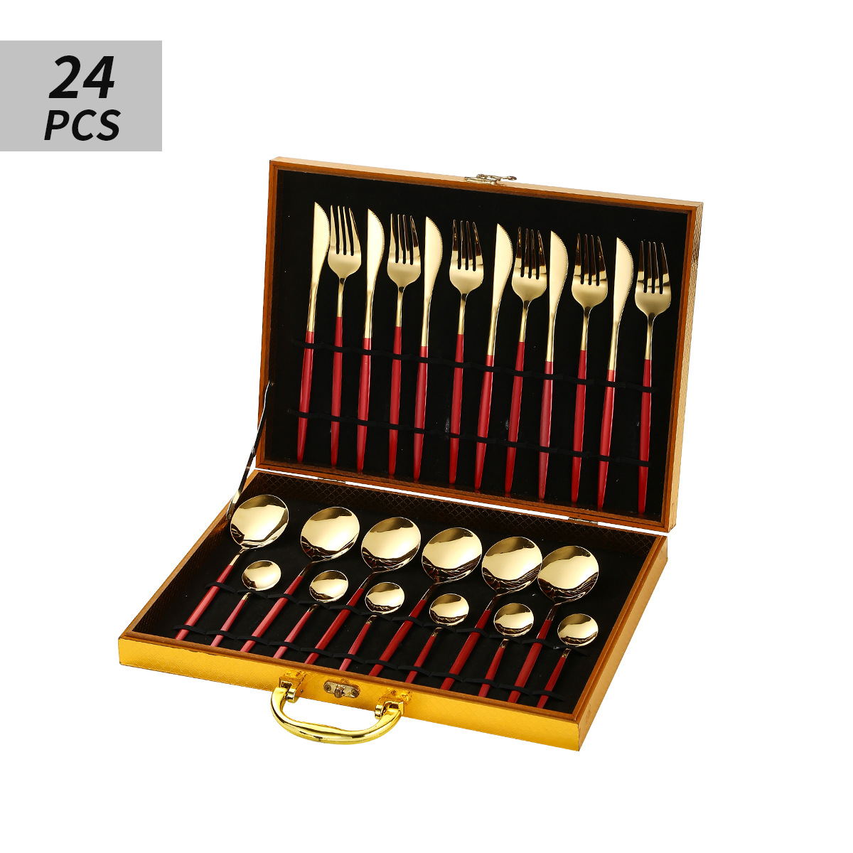 레드 골드 24pcs [황금 나무 상자]