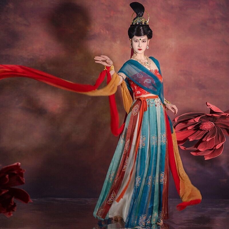 Dunhuang Feitian Dance Costume Western Region Dancer Classical Super Immortal Costume Adult Female Exotic suit Portrait