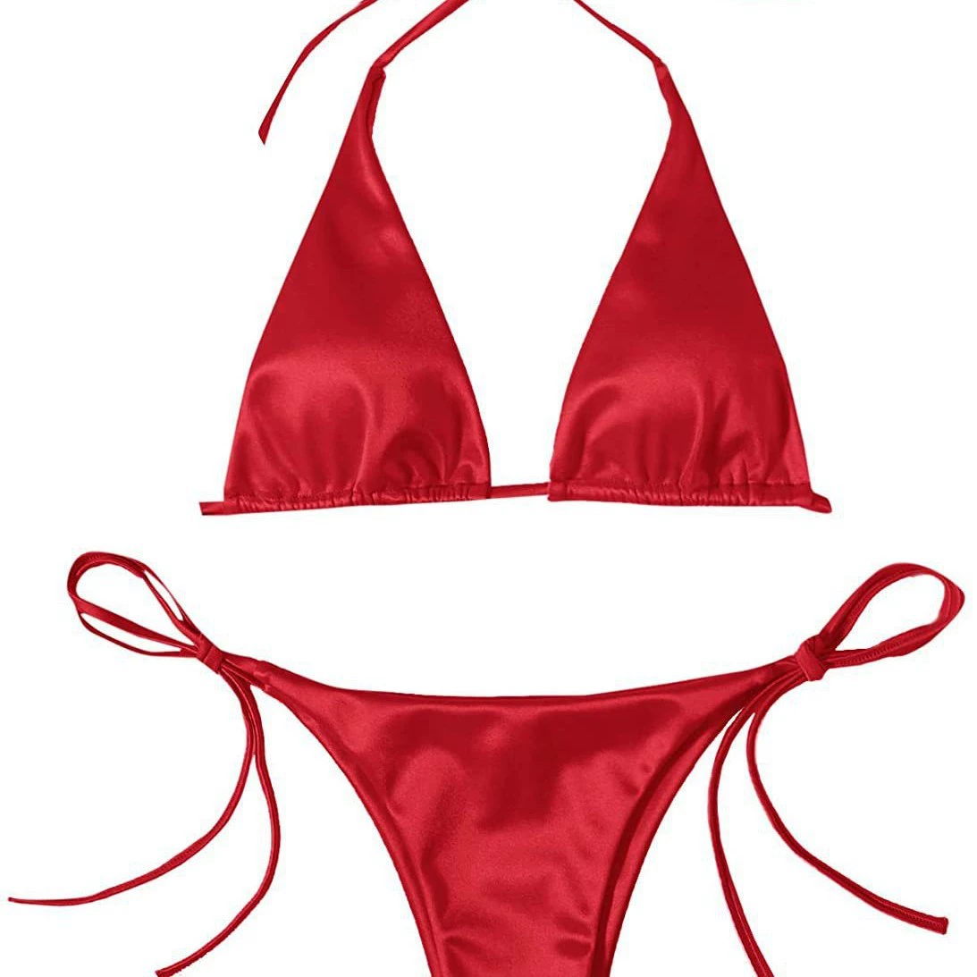 Solid sexy beach swimwear, fashionable set, European style, Amazon