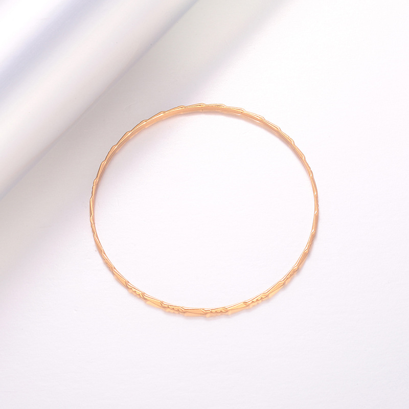 Pulsera de Aro Delgado Retro de Aleación, Galvanizada