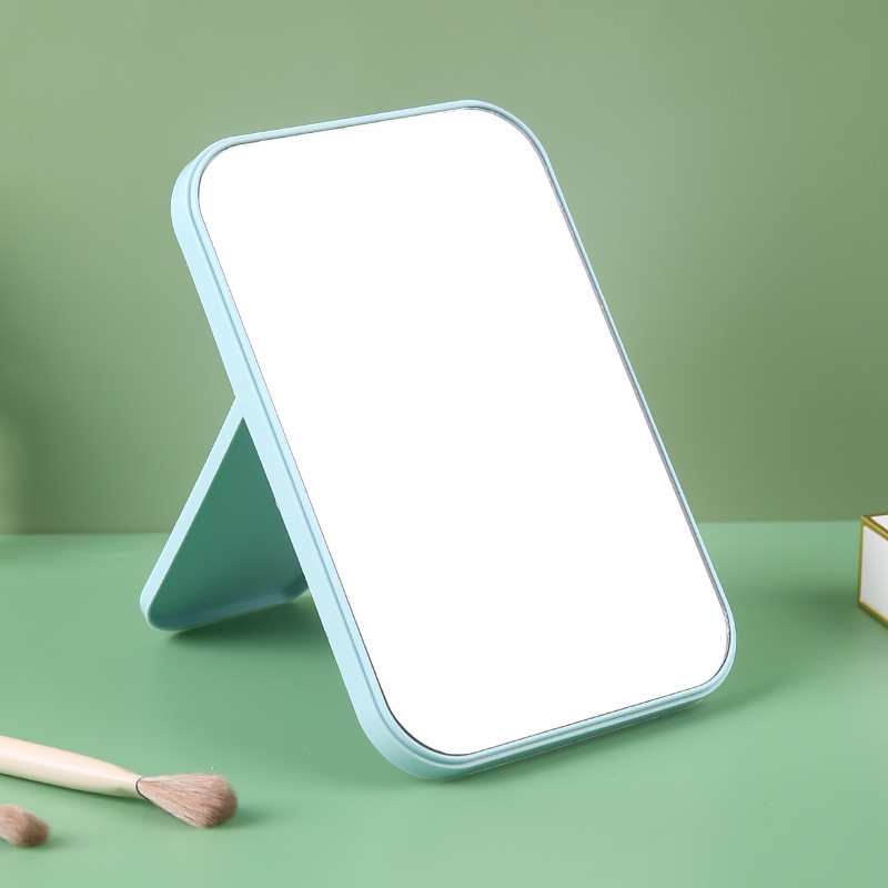 Espejo de maquillaje de escritorio, tamaño grande, espejo plegable estilo princesa, espejo rectangular, espejo sencillo para dormitorio.