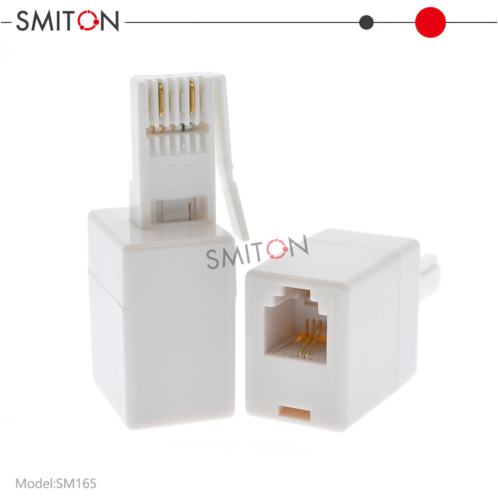 供应英式电话插座英转美转接头6P4CUKmale to female adapter