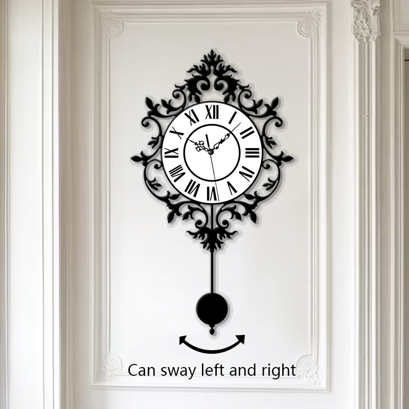 Clocks, Wall Clocks, Living Room, American Creative Silent Clocks, Bedroom Home Clocks, Light Luxury Fashion Wall Clocks, Atmospheric Wall Clocks