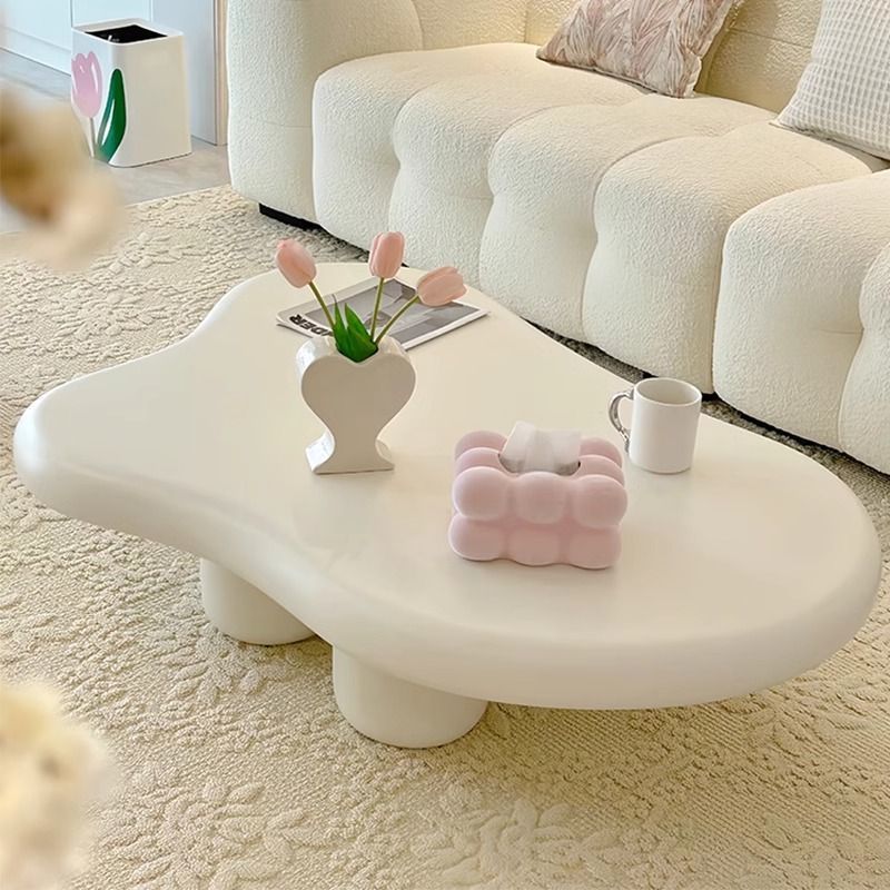 Cream Cloud Coffee Table Nordic Home Living Room Simple Modern Small Apartment Irregular Shape