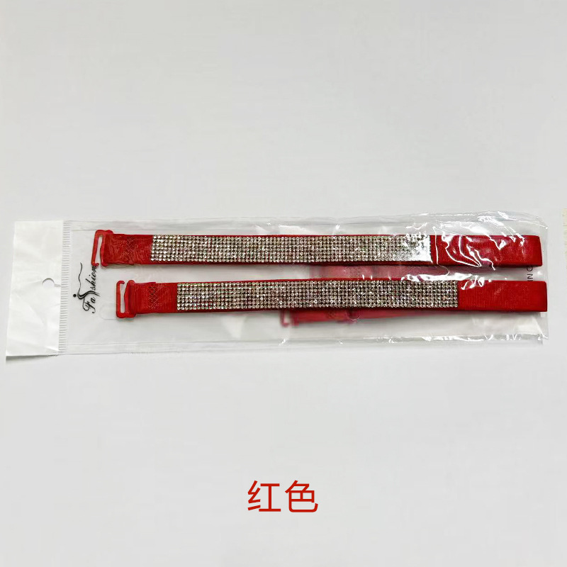 满天星带钻肩带-红色 / 宽1.5cm长38cm