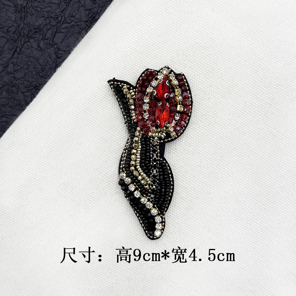 Ingeniería pesada estereoscópico clavos rosas de diamante flores de arce ropa cheongsam decoración tela pegatinas DIY broches gorras accesorios zapatos