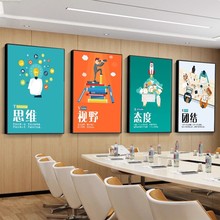 公司励志壁画宣传词语挂画企业文化办公室会议室走廊背景墙装饰画