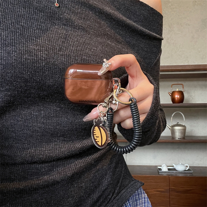 美ラード茶色ぼかしコーヒー豆適用Airpods4/3イヤホン保護ケース2pro二三世代大衆|undefined