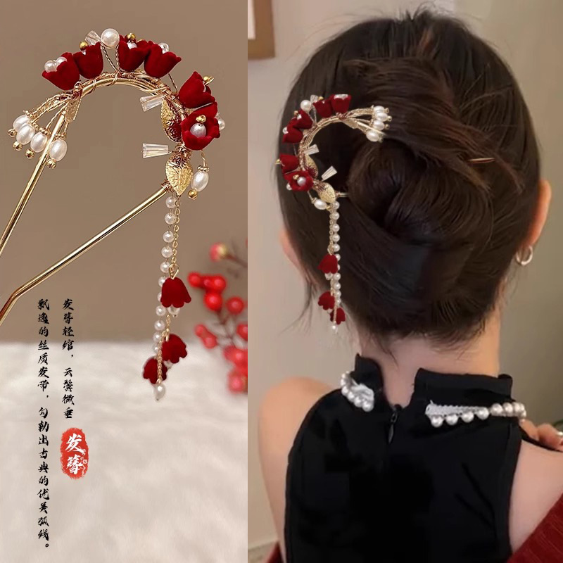 Clipper de cabello chino antiguo vestido de caballo cheongsam accesorios clipper para niños y adultos para el cabello de cabello