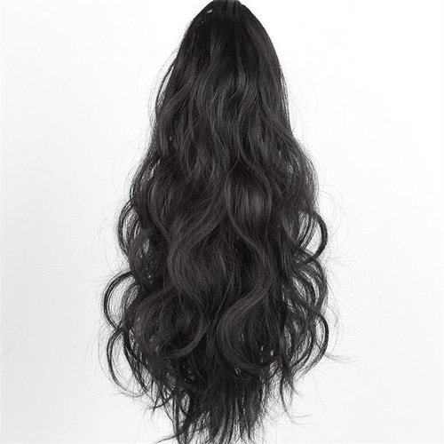 Children's wig, female clip-on simulated hair, cloud perm, curly hair, high ponytail, photo props, ponytail braid