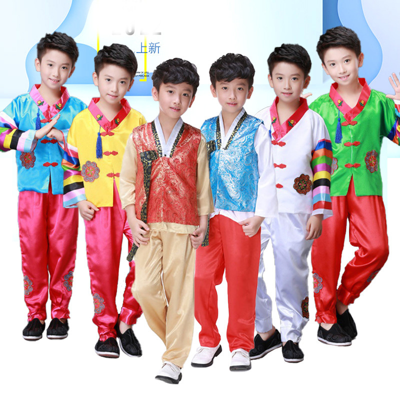 Boy's Korean costume ancient costume court boy's long-sleeved Korean ethnic costume children's dance stage performance costume Boy's Korean costume ancient costume court boy's long-sleeved Korean ethnic costume children's dance stage performance costume