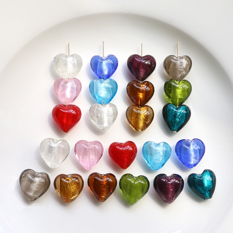 60g Weight Beads Jewelry Making Type Beaded Classification 10 PCS/Package Quantity Plastic, Resin Material Heart Shape Pattern All Seasons Season Vacation, Classic Style Style 10 PCS/Package Plastic Resin Heart Shape Beaded Beads 2