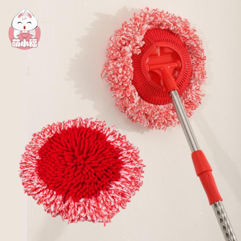 Manufacturers wholesale New smallpox scavenging duster roof cleaning telescopic double spell chenille disc cleaning products