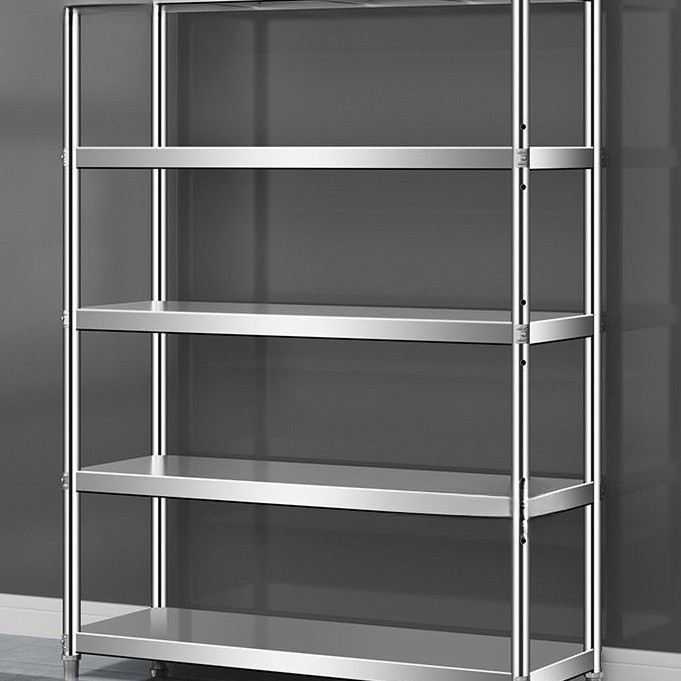 置物架落地储物架加厚多层厨房不锈钢微波炉收纳子架货架家用.