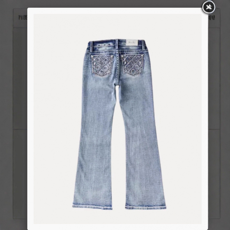 Women's Stretch Jeans Distressed Embroidered Flowers Slim Fit Casual Cotton Polyester Spring/Autumn Summer Wear_mkmklike.com