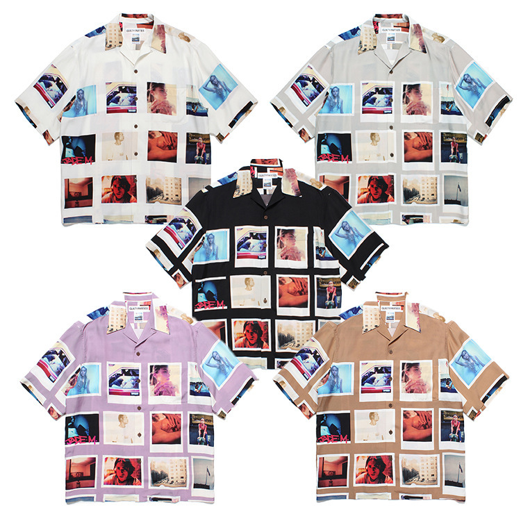 GUILTYPARTIES TIGER 23ss Davide Solanti printed Hawaiian short-sleeved shirt for men and women GUILTYPARTIES TIGER 23ss Davide Solanti printed Hawaiian short-sleeved shirt for men and women