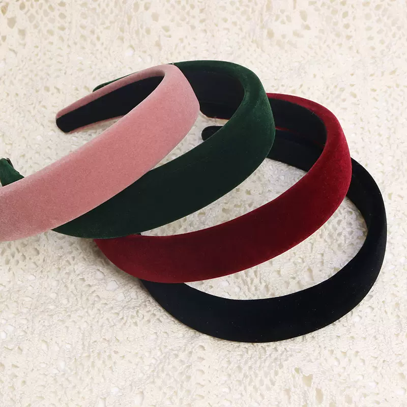 韩国丝绒宽边加厚海绵发箍复古气质高颅顶头箍洗脸化妆压发卡发饰