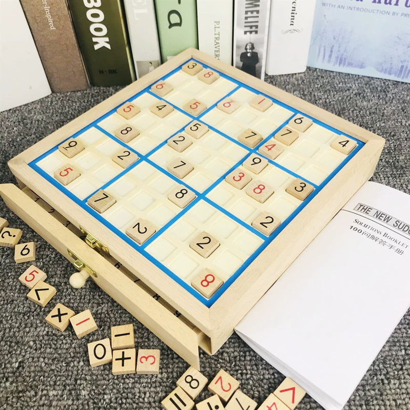Судоку 3×3 настольная логическая игра розово-зелёная
