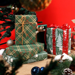 アマゾンクリスマス包装紙ギフト紙レトロバレンタインデー誕生日バッグクリスマスツリー包装紙卸売り