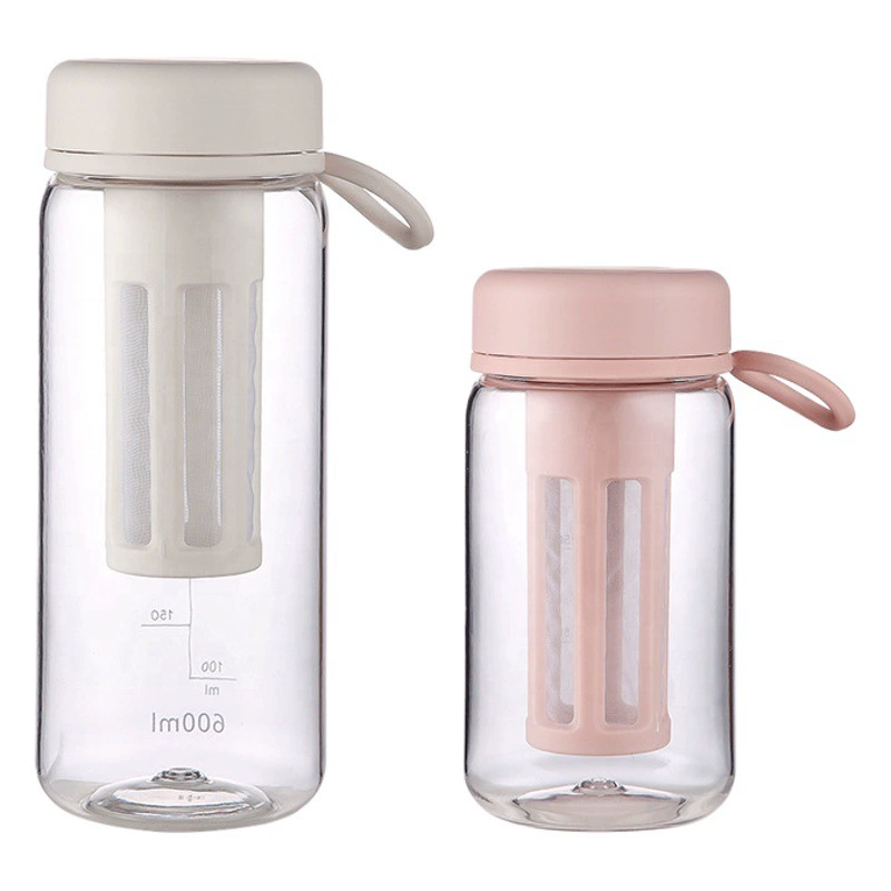 Чашка для кофе холодного заваривания ручной работы, разделение цветочного чая, простая и красивая студенческая бутылка для воды, портативная чашка для холодного заваривания, прямые поставки с фабрики.