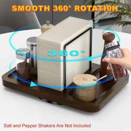 跨境木质旋转托盘家用桌面收纳纸巾厨房调料瓶厨房纸置物架