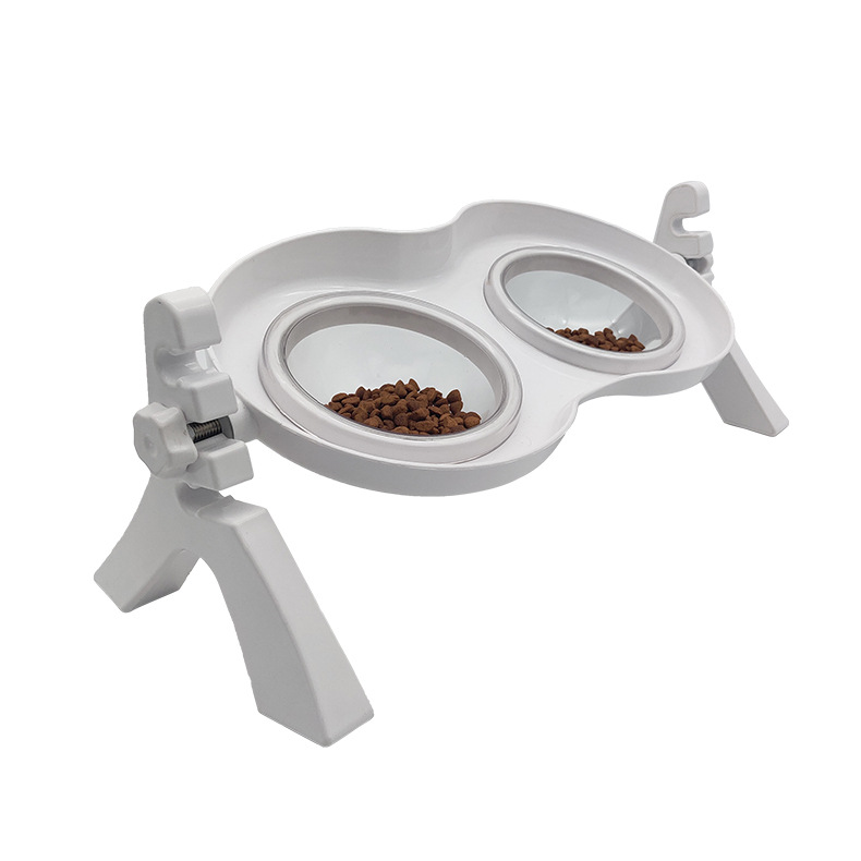 Mascota doble tazón ajustable perro tazón anti-choke anti-gota gato comida tazón ajustable lento comida tazón perro ajustable mesa de comedor
