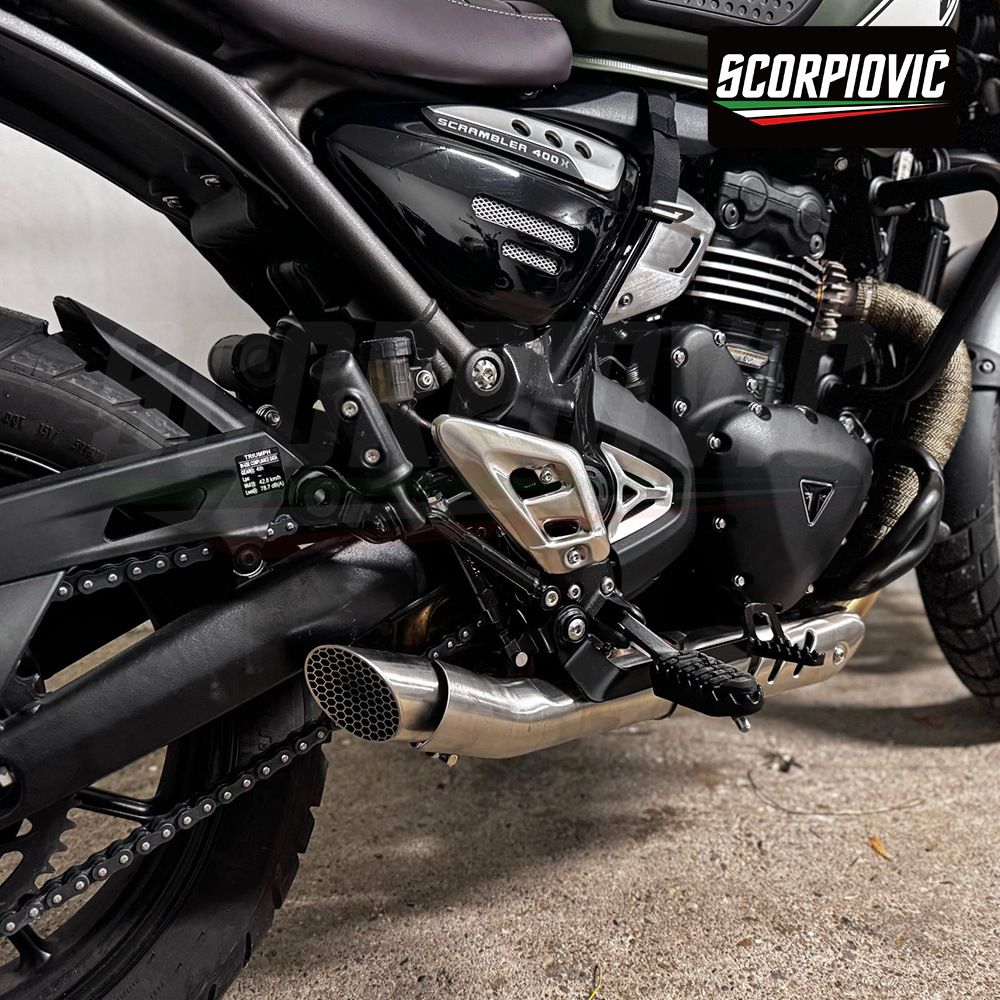 Suitable for Scrambler400X and Triumph Speed400 Tail-Section Exhaust Pipes, Connects to the Original Front Section of the Bike