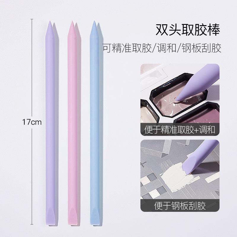 Nail Art Silicone Mixing Stick, Double-Ended Glue Stick, Steel Plate Scraper, Color Mixing Orange Wood Stick, Reusable Mixing Stick Wholesale Nail Art Silicone Mixing Stick, Double-Ended Glue Stick, Steel Plate Scraper, Color Mixing Orange Wood Stick, Reusable Mixing Stick Wholesale