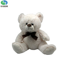 华南地区泰迪熊定制工厂来图来稿设计加工袋领结坐姿熊仔毛绒玩具