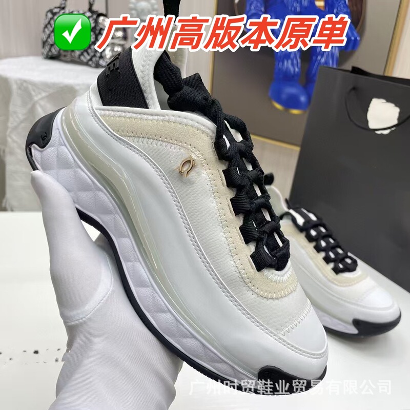High-end Small Fragrance Style Air Cushion Bottom sneaker Explosive Color Matching Casual All-match Breathable Height Increasing Lovers Dad Shoes
