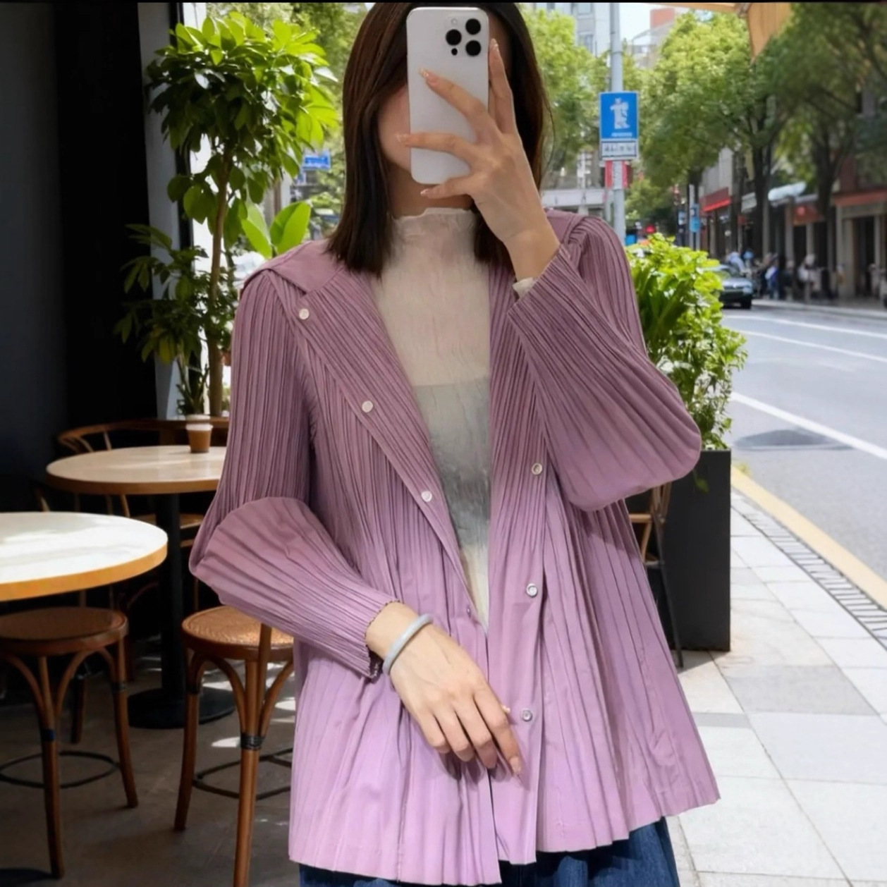 Miyake-Style Hooded Trench Coat Short Women's Simple Commuter Versatile Casual Top Solid Color Windproof Loose Fashion Jacket