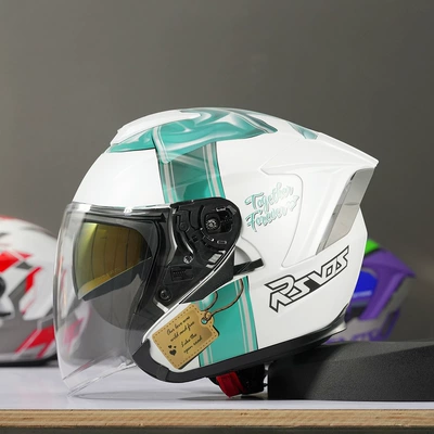 All-Season Safety Helmet | Motosiklet kaskı (dəbilqə) - r05-bowtie-blue-s-size-51cm-53cm