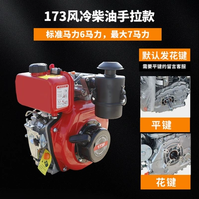 Changzhou Diesel Engine Single-Cylinder Water-Cooled 12/15/18 Horsepower Agricultural Marine Small Tractor Micro-Tiller Engine (Avtomobil mühərrikləri) - 173-air-cooled-diesel-hand-pulled-model