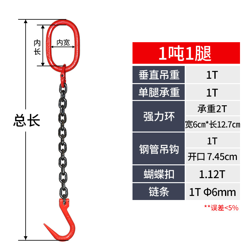 Lifting chain, hoisting equipment, steel pipe hook, large opening lifting device, hoisting hook, hoi