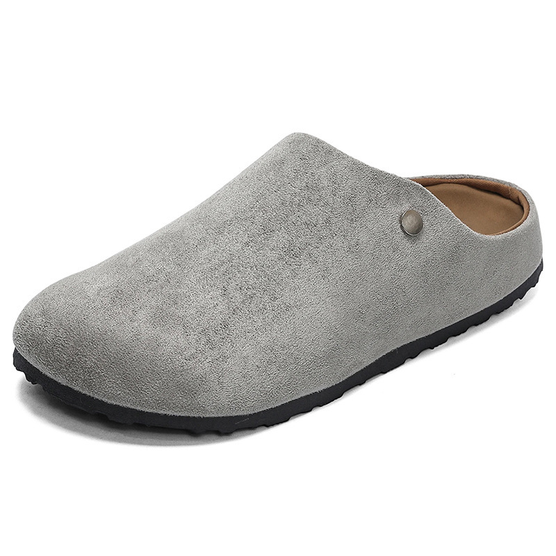 Nuevo estilo de tendencia universal grande hombre casual al aire libre desgaste perezoso un pedazo de medio balbuquete zapatillas para hombres