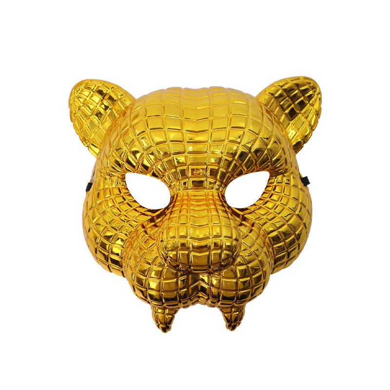 Ventas transfronterizas de Halloween leones y leopardos galvanizados props de simulación de animales de baile disfraz cos máscara