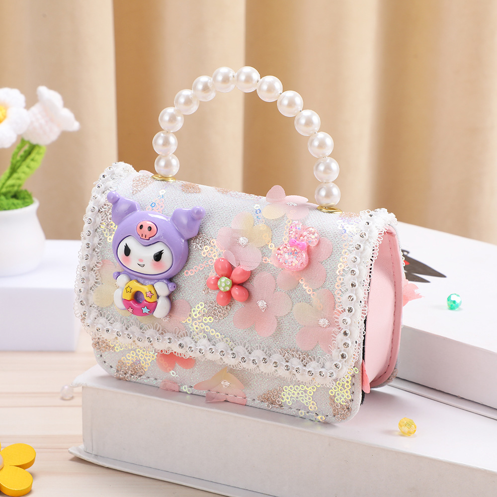 Nuevo bolso de cambio de niños de moda de dibujos animados pequeña princesa almacena mochila pequeña Kulomi arco bolso de hombro de niña