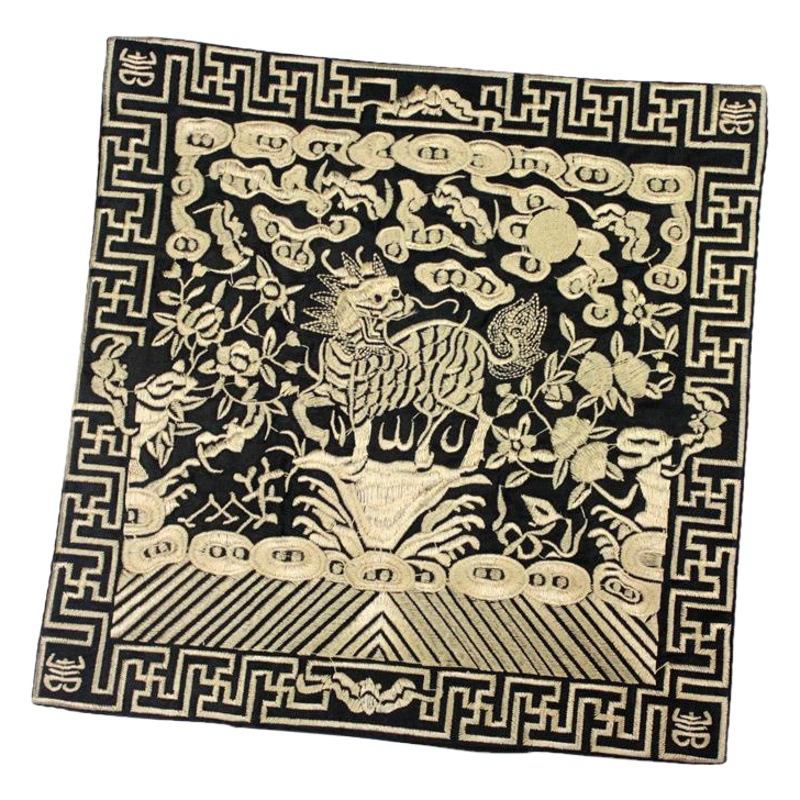 Фабричный магазин династии Цин официальная одежда Buzi вышитая часть офицера кусок Кирин вышитая часть телефона Pad этнический стиль ремесла